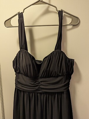 #ad #ad Short Black Dress Fit Flare Sleeveless Cocktail Party Size 12 Flattering $14.99