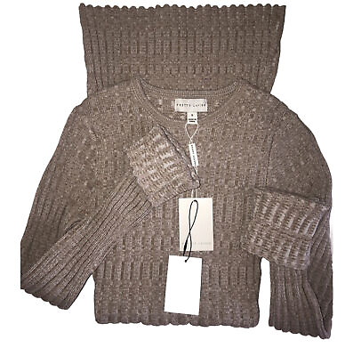 #ad Pretty Lavish Tan Beige Sweater Knit Mini Dress Flared Sleeves New S $13.00