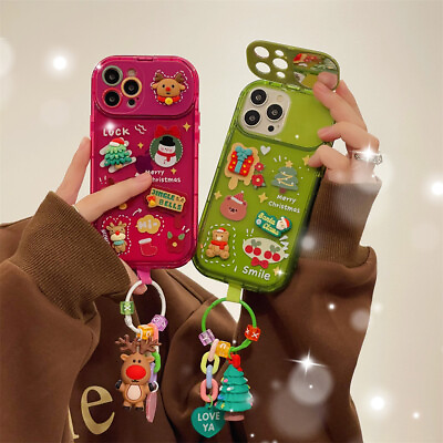 Cute Christmas Elk Stand Soft Phone Case Cover For iphone 14 Pro Max 13 12 11 XR $14.99