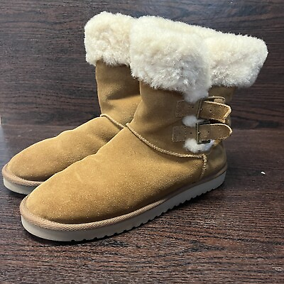 #ad #ad Ugg Koolaburra Womens Boots Size 9 Brown Winter Buckle Strap $13.99