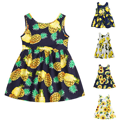 #ad #ad Baby Kids Girls Dress Straps Cute Floral Sundress Summer Dresses Outfits $10.99