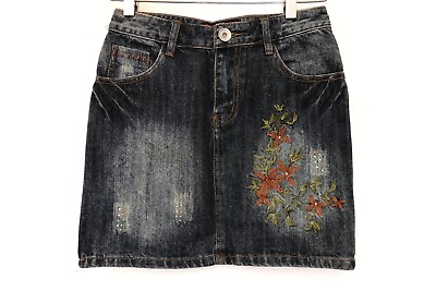 #ad Ladies Denim Skirt SIZE XS Mini skirt Length 16quot; #DSC 1843 $9.99