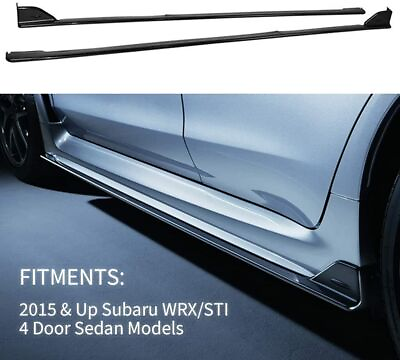 #ad #ad Side Skirt for 2015 2021 Subaru WRX STI 4 Dr Sedan Side Splitters Rocker Panel $79.90