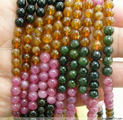 Genuine Natural Colar Colorido Tourmaline Stone Crystal Fit DIY one Sale 5mm $20.00