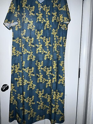 #ad Womens Plus Size 2X Dress Green Floral NWOT $13.99