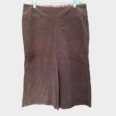 #ad #ad Nordstrom Zinc Chocolate Brown Gaucho Pants Wide Leg Mid Rise NWT 9 $18.00
