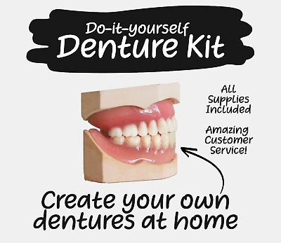 DIY Denture Kit Homemade Dentures Custom Dentures From Home Full Kit $89.00