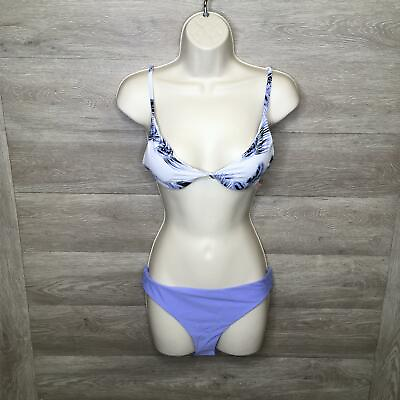 #ad Romwe Womens Medium Multicolor Tropical Triangle Bikini Swimsuit NWT $9.79