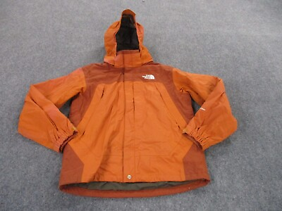 #ad The North Face Jacket Adult M Orange Hyvent Rain Lined Hooded Logo Outdoors Mens $29.95