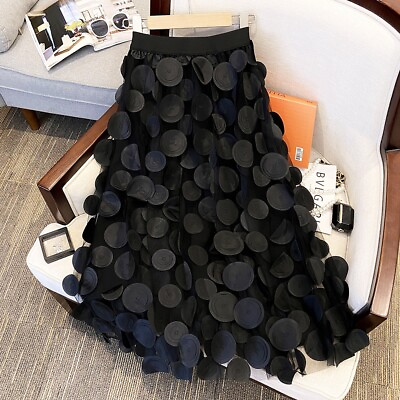 #ad 3D Design Mesh Tulle Skirt Long Tulle Mesh Skirt Fashion AU $30.82