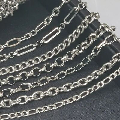 #ad #ad Stainless Steel Chain Necklace DIY Long Bracelet Chains Jewelry Making Supply $14.39