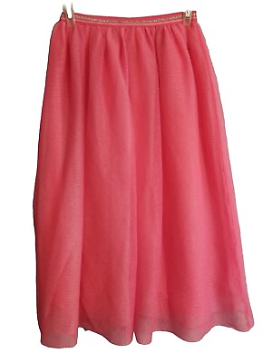 #ad #ad Cat amp; Jack Skirt Pink Tulle Maxi Girls Size 6 6X Glitter Shimmer Elastic Easter $6.99
