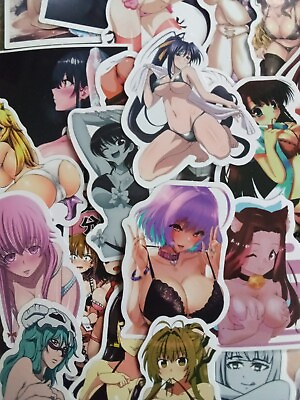 50 pcs vinyl waterproof sticker decal Sexy Anime Girls Waifu Bikini Women $6.99