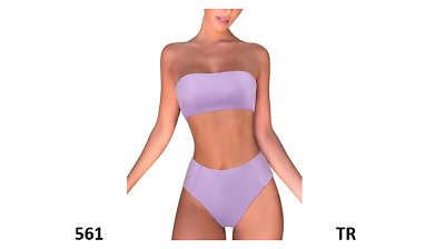 #ad OMKAGI Women Bandeau Bikini Swimsuits Cheeky Off Shoulder Bathing Suit Small $23.99