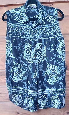 R.J. amp; Co. Multicolor Rayon Sleeveless Summer Dress Medium Hippie Women#x27;s $17.05
