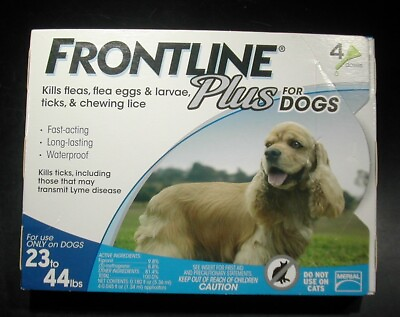 #ad Frontline Plus for Dogs 23 44lbs 4 pk 100% Genuine U.S EPA Approve $25.90
