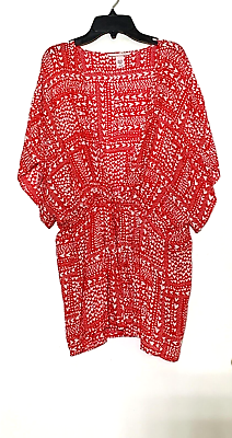 #ad #ad Victoria#x27;s Secret Heart Graphic Kimono Swim Cover Up Red White One Size OS $22.00