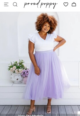 #ad Proud Poppy Selena Tulle Skirt Size 12 Lilac Shimmer New With Tags AU $70.00
