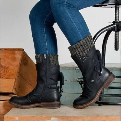 #ad Women Boot Leather Boots Women Zipper Boots Ladies Shoes Female $36.47