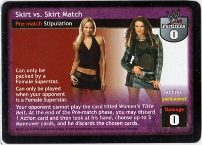#ad WWE: Skirt vs. Skirt Match Played card type Pre Match Raw Deal Wrestling WWF $0.99