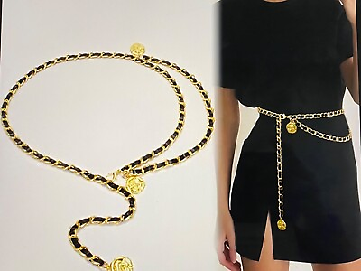 Waist Chain Women#x27;s Skirt Suit Dress Decorative Waist Thin Belt Chain Accessorie $32.99