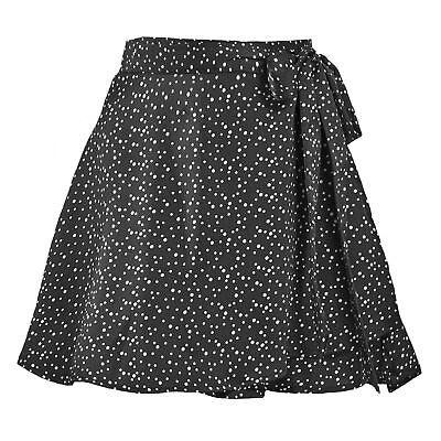 #ad Ladies Skirt Dot Print A line Women Casual Short Skirt Above Knee Length $14.13
