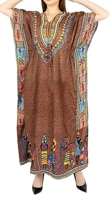 #ad Women Printed Kaftan Dress Hippy Boho Maxi Plus Size Women Caftan Tunic Night Dr $14.99