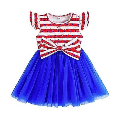 #ad Toddler Girl Summer Fall Floral Dress Baby Girls 18 24 Months Blue Tulle $22.20