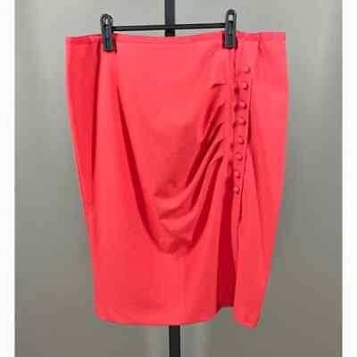 #ad NEW New York amp; Company Bright Red Pencil Skirt Womens 14 $9.99