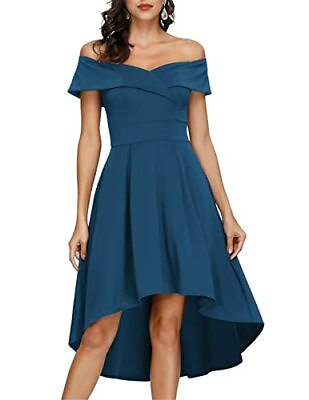 JASAMBAC Cocktail Dresses Plus Size for Wedding Guest Vintage 50s 60s High Low $29.24