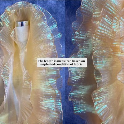 #ad #ad 3 Yards Gradient Ruffle Trim Organza Lace Edge Ribbon DIY Dress Sewing Crafts $11.11