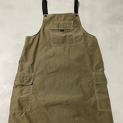 #ad Carolina Little Dress Womens Medium Brown Y2K 90s Cargo pockets baggy oversized $16.89