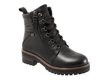 #ad Women#x27;s Microfiber Leather Padded Collar Classic Combat Boots $64.00