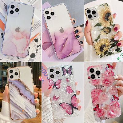 #ad Bling Marble Soft Case Cute Cover For iPhone 14 15 Pro Max 13 12 11 XR XS Max 8 $7.95