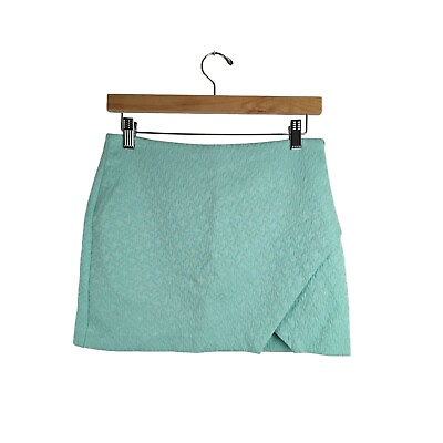 #ad Forever21 Textured Mini Skirt Mint Green Zip Size M Barbiecore $8.88