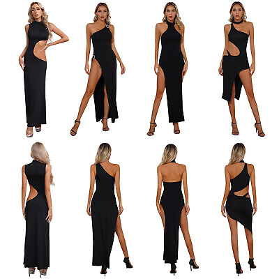 #ad Womens Dress Pencil Dresses Cocktail Evenings Underdress Solid Color Nightwear $19.07