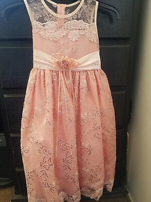 #ad Little Girls Party Dress Size 5 6 True To Size Flower Girl Dress $30.00