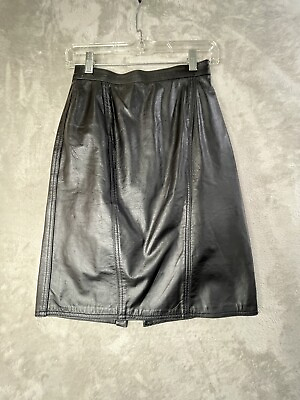 #ad #ad WINLIT Womens 5 6 Genuine Leather Black Mini Skirt $18.38