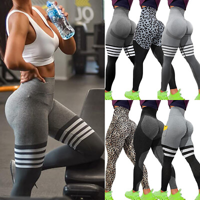 Women Seamless Yoga Leggings High Waist Push Up Sports Fitness Gym Pants Trouser $8.49