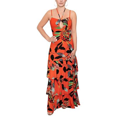 #ad Rachel Rachel Roy Womens Amaya Orange Jersey Keyhole Maxi Dress XS BHFO 8656 $13.99