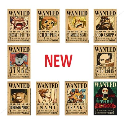 #ad One Piece Wanted Posters 10pcs Set $20.00