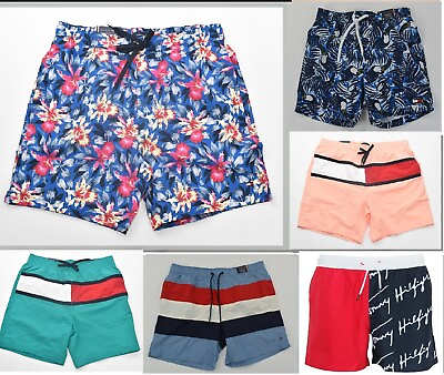 #ad Tommy Hilfiger Traveler Swim Beach Bathing Suit Trunks Shorts Mesh Lined $32.00