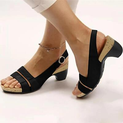 #ad Women Summer Fashion Open Toe Sandals Elegant Comfortable Dress Sandals $14.99