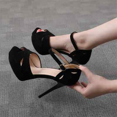 #ad New Women Sandals Sexy 12cm High Heels Platform Pumps Stilettos Party Shoes $50.49