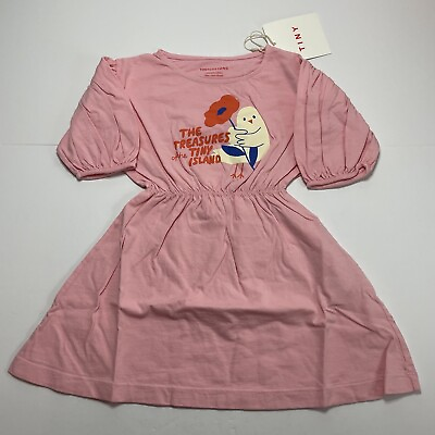 #ad Tiny Cottons Girls Dress Pink Tiny Treasure Summer Organic 2Y 3Y 4Y 6Y 8Y NWT C $24.26