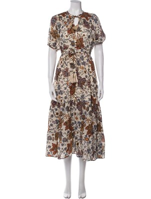 #ad SAKS FIFTH AVENUE Floral Print Long Dress Size XS $55.00