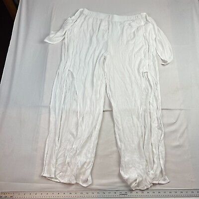 Kona Sol Womens Size M 8 10 White Tie Waist Beach Swim Swimsuit Cover Up Pants $19.97