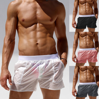 #ad #ad Swimming Trunks Men Transparent Swimwear Man Beach Wear Swim Shorts Sweatpants $16.14