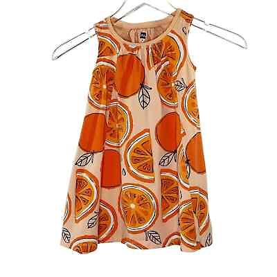 #ad Tea 4 Girls Fresh Oranges Trapeze Dress Novelty Florida Fruit $19.99