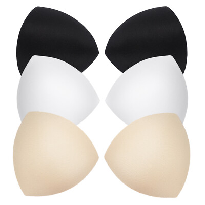 #ad 6 Pairs Swimwear Sports Bikini Replacement Breathable Bra Pads Bra Inserts $9.17